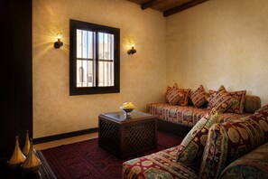 Premium Suite, 2 Bedrooms, 2 Bathrooms | Living area | Smart TV, first-run films - Arabian Nights Village (Abu Krayyah)