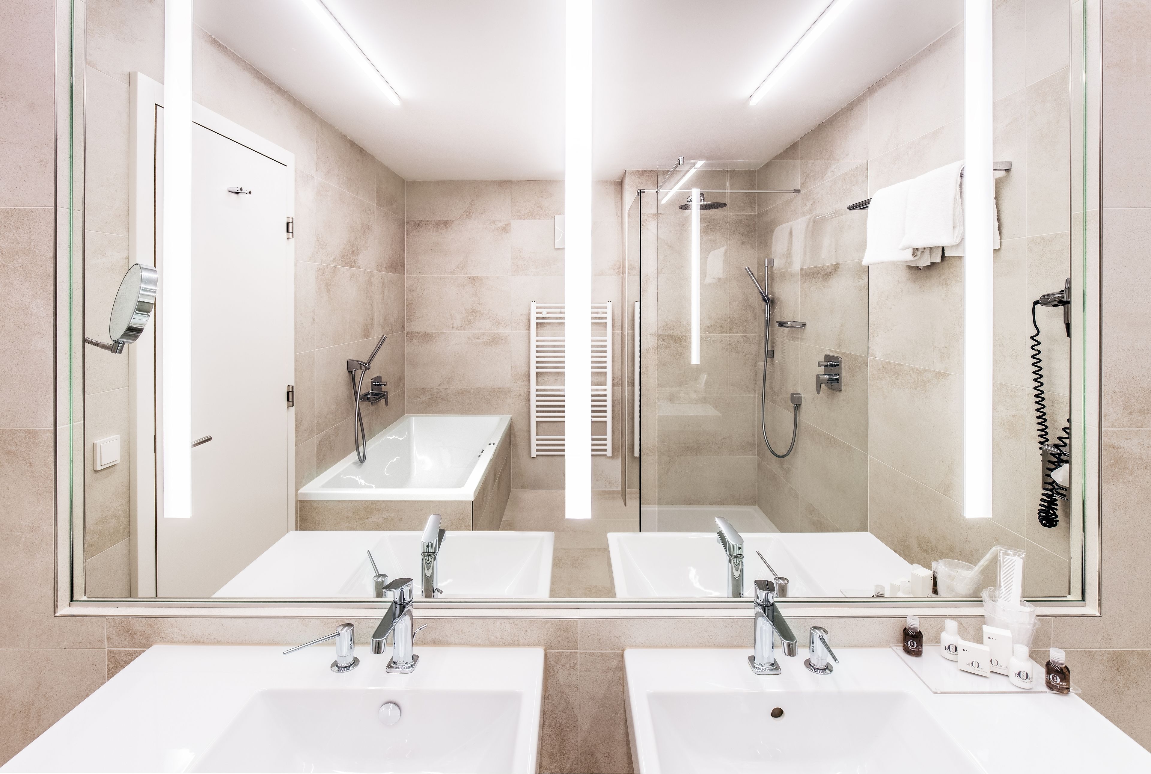 master suite | bathroom | free toiletries, hair dryer, bathrobes, slippers