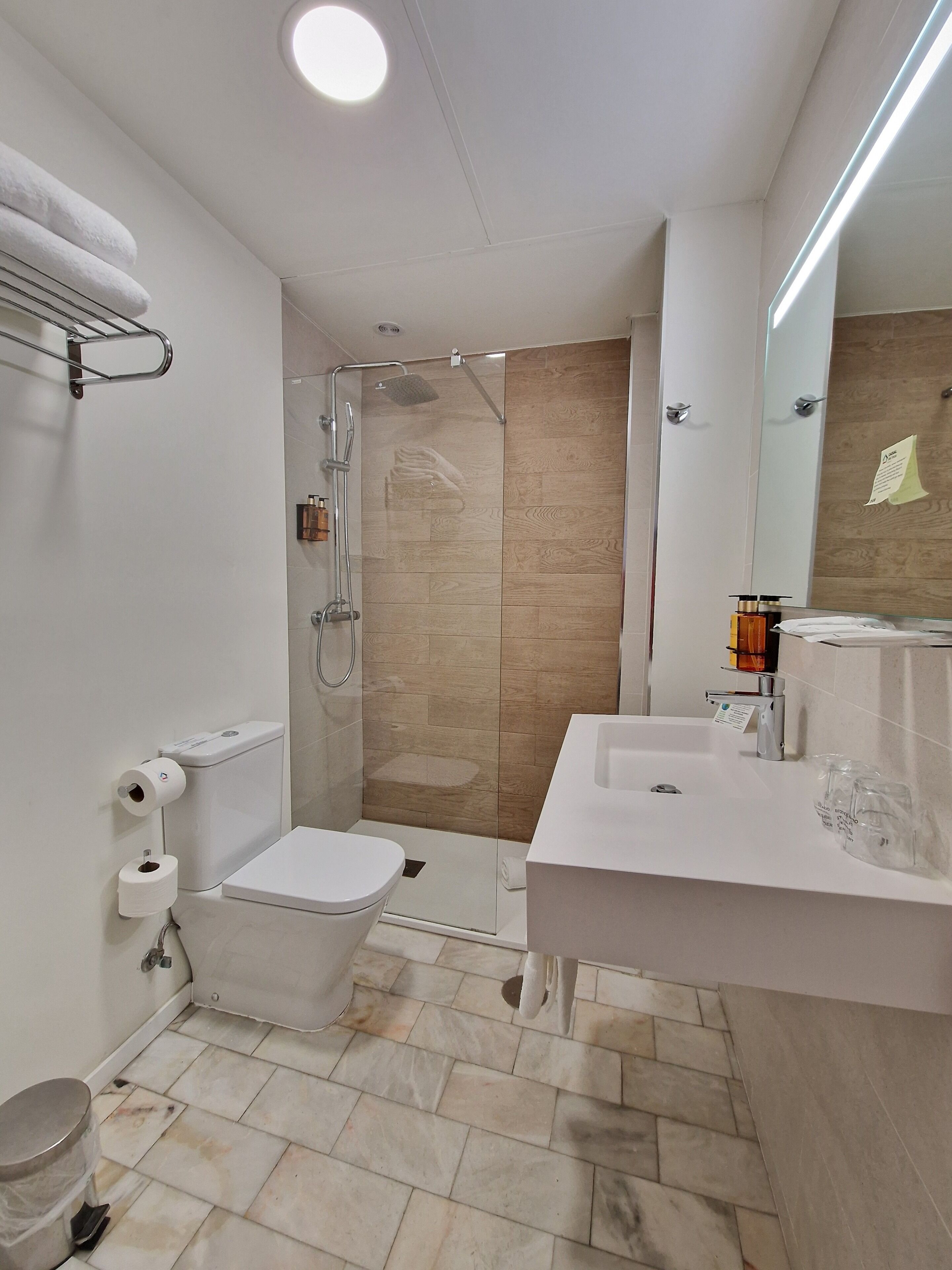 free toiletries, hair dryer, towels