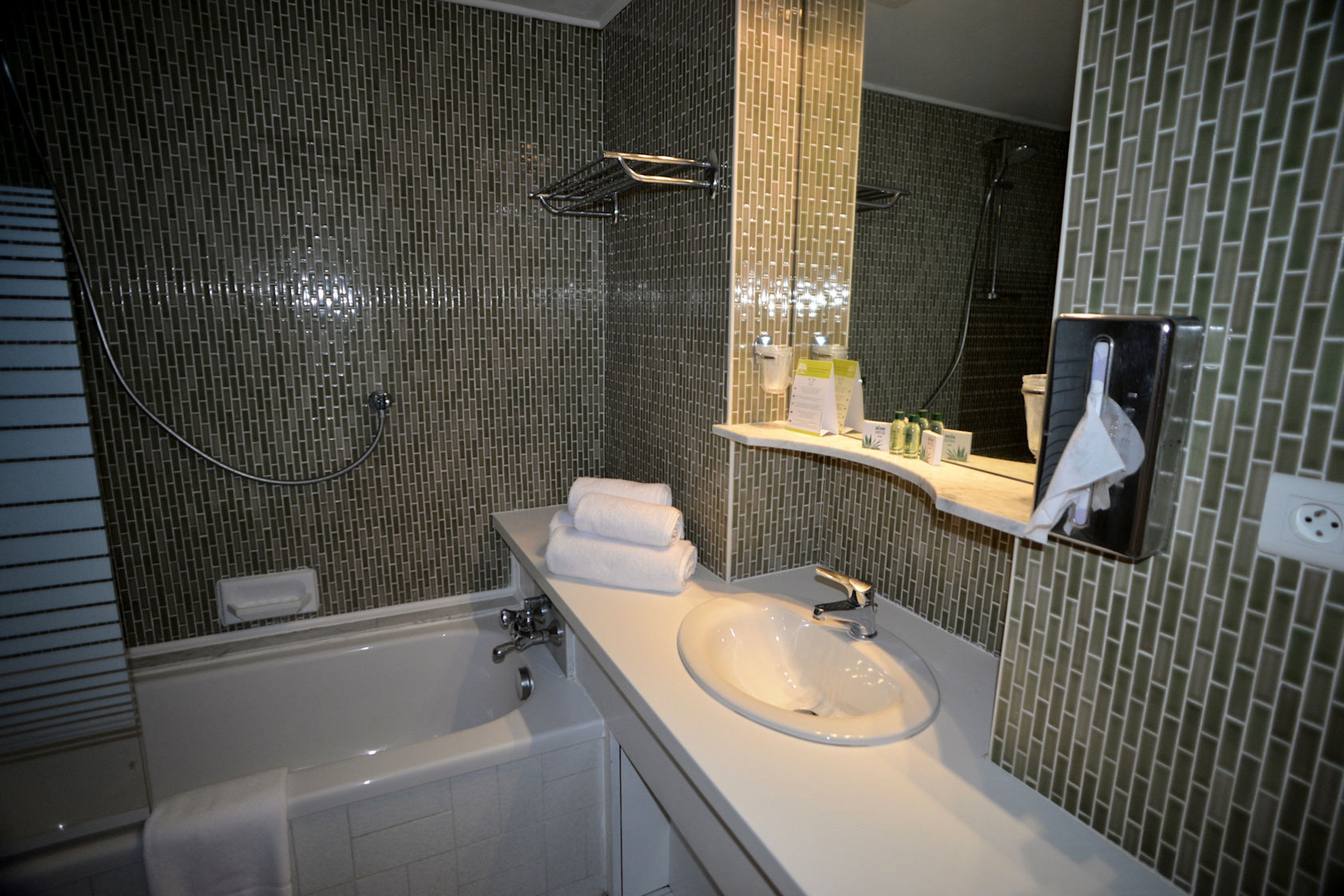 classic double room, terrace, garden view | bathroom | shower, free toiletries, hair dryer, towels