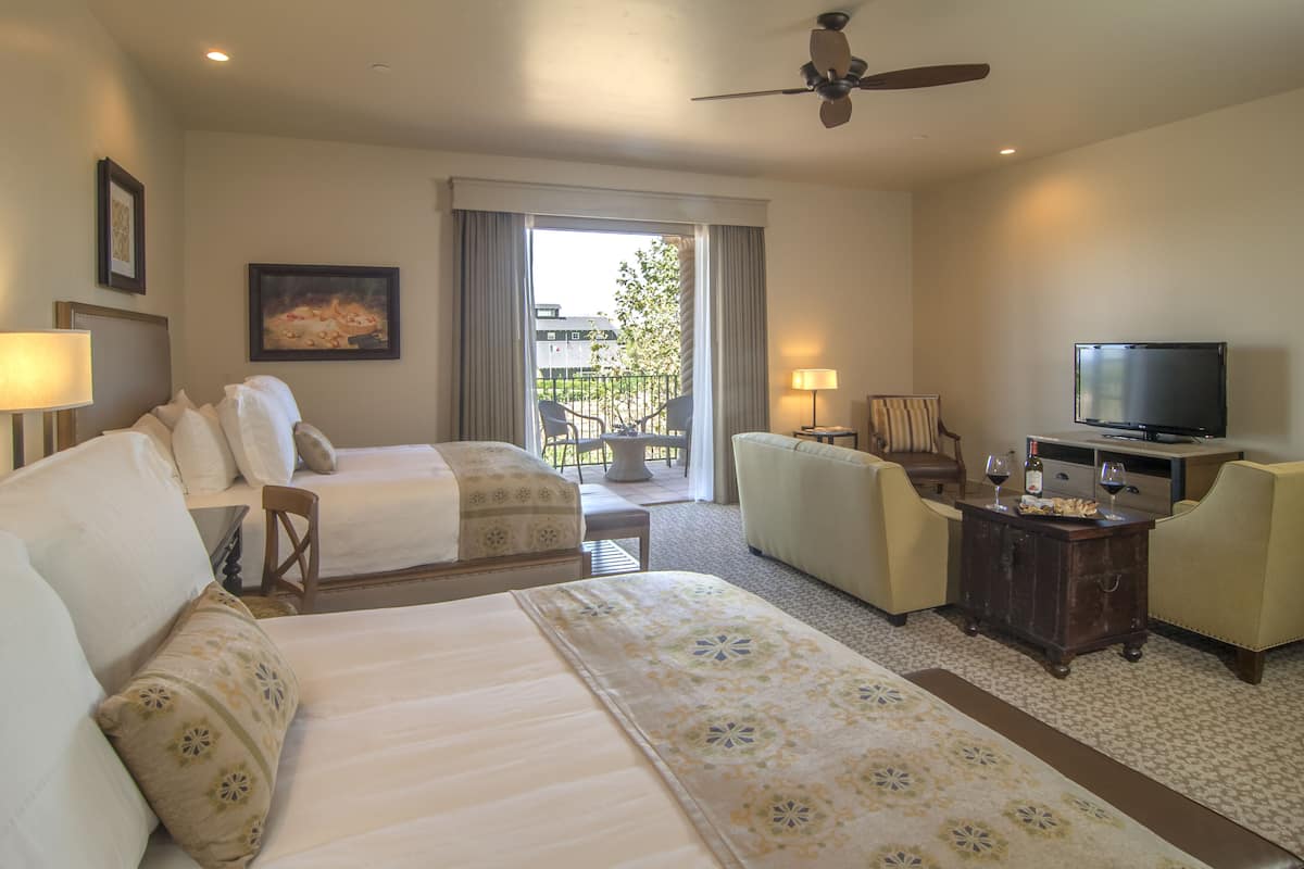 Standard Studio, 2 Queen Beds, Non Smoking | Premium bedding, pillow-top beds, in-room safe, desk