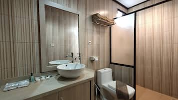 Grand Room | Bathroom | Shower, free toiletries, towels