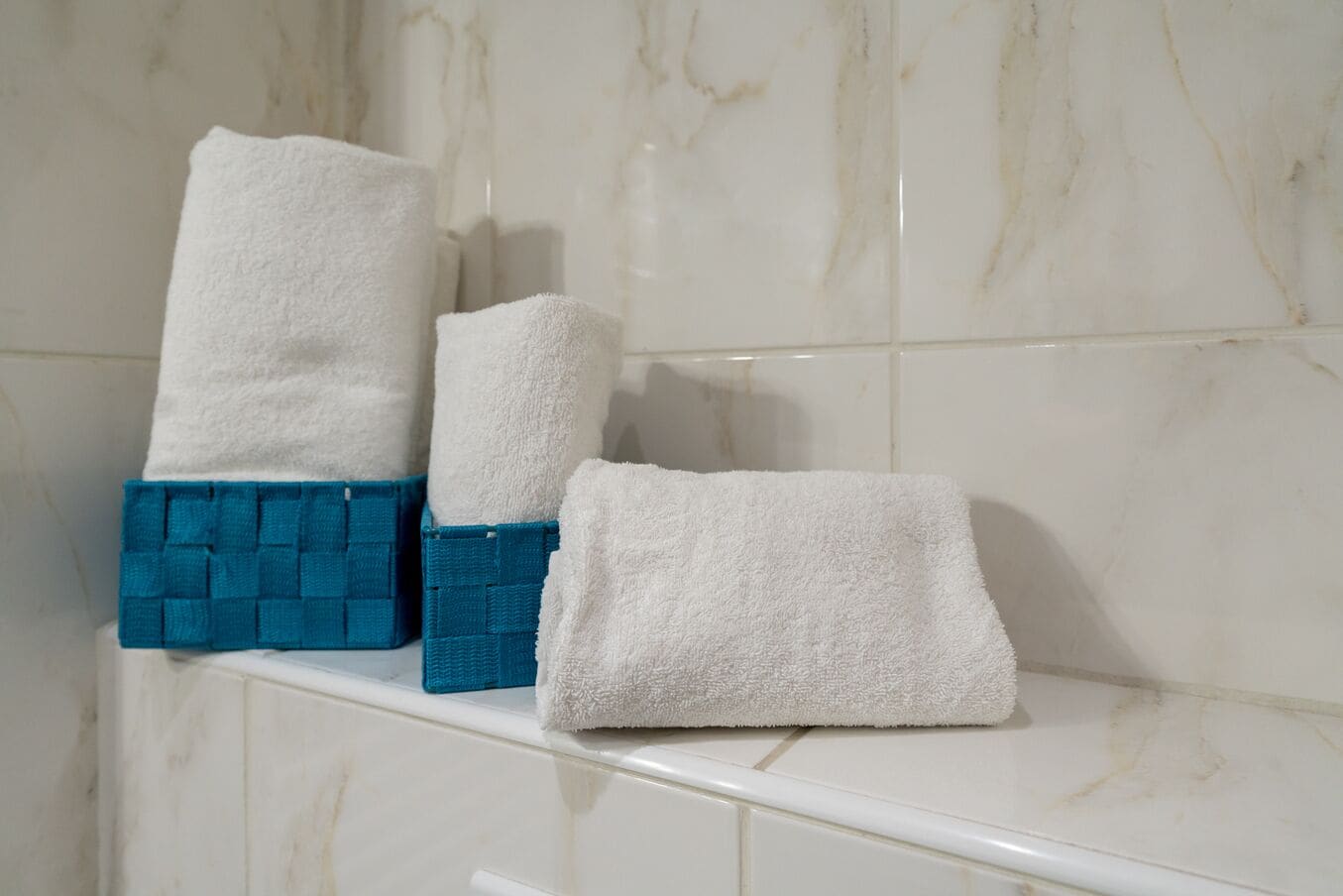 superior double room | bathroom | free toiletries, hair dryer, towels