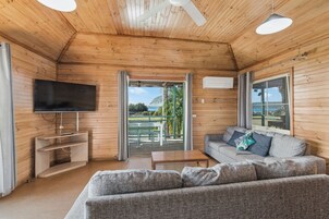 Standard Ocean View 3 Bedroom Villa | Living area | Flat-screen TV, table tennis