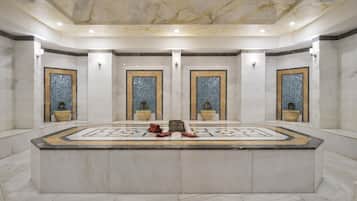 Sauna, hot tub, steam room, Turkish bath, body treatments, aromatherapy