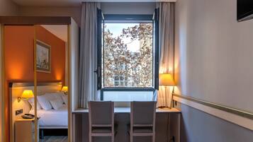 Minibar, in-room safe, desk, laptop workspace