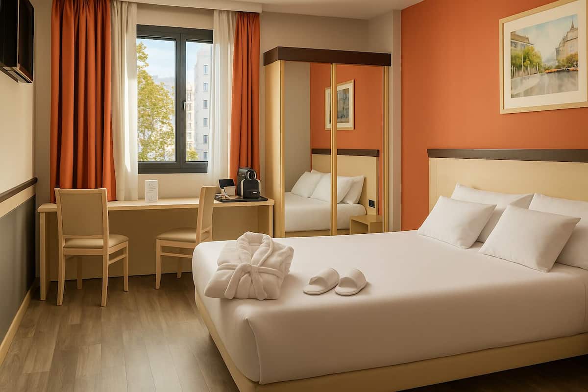 Quarto superior | Frigobar, cofres nos quartos, escrivaninha