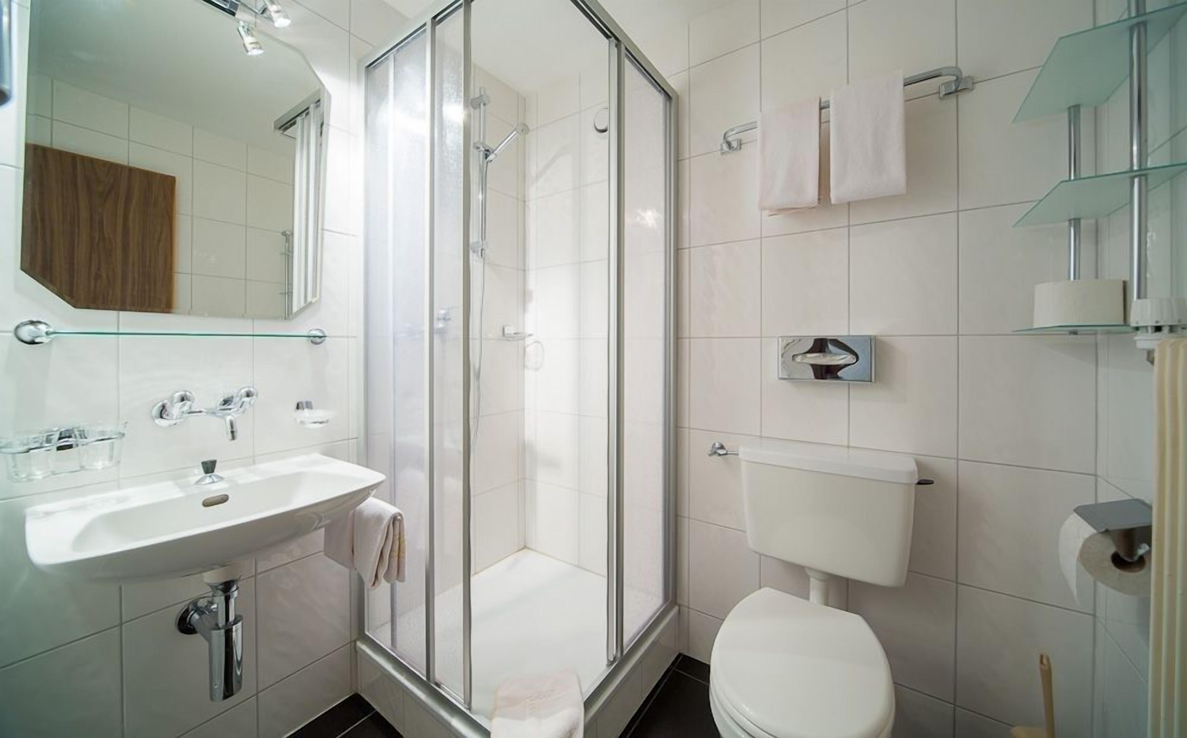 shower, free toiletries, hair dryer, bathrobes