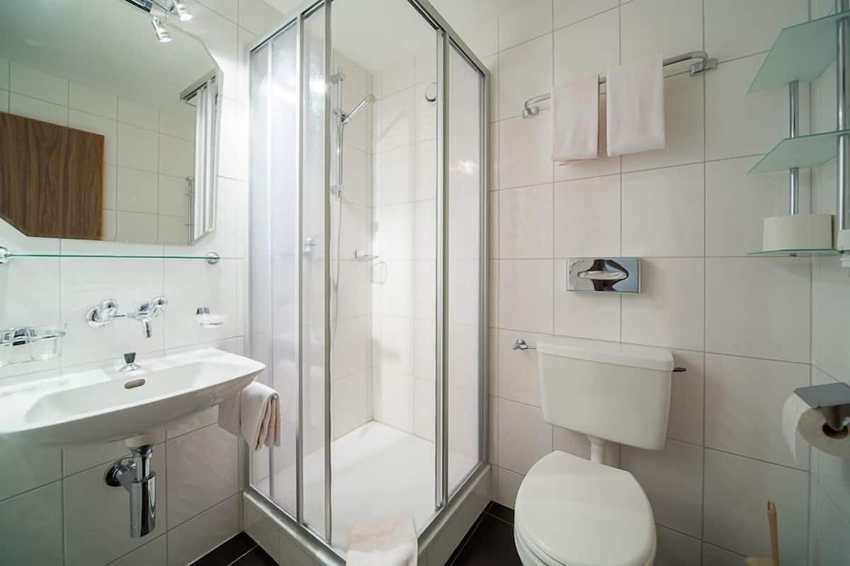 shower, free toiletries, hair dryer, bathrobes