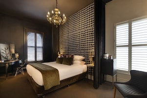 Premium bedding, down duvets, Select Comfort beds, minibar