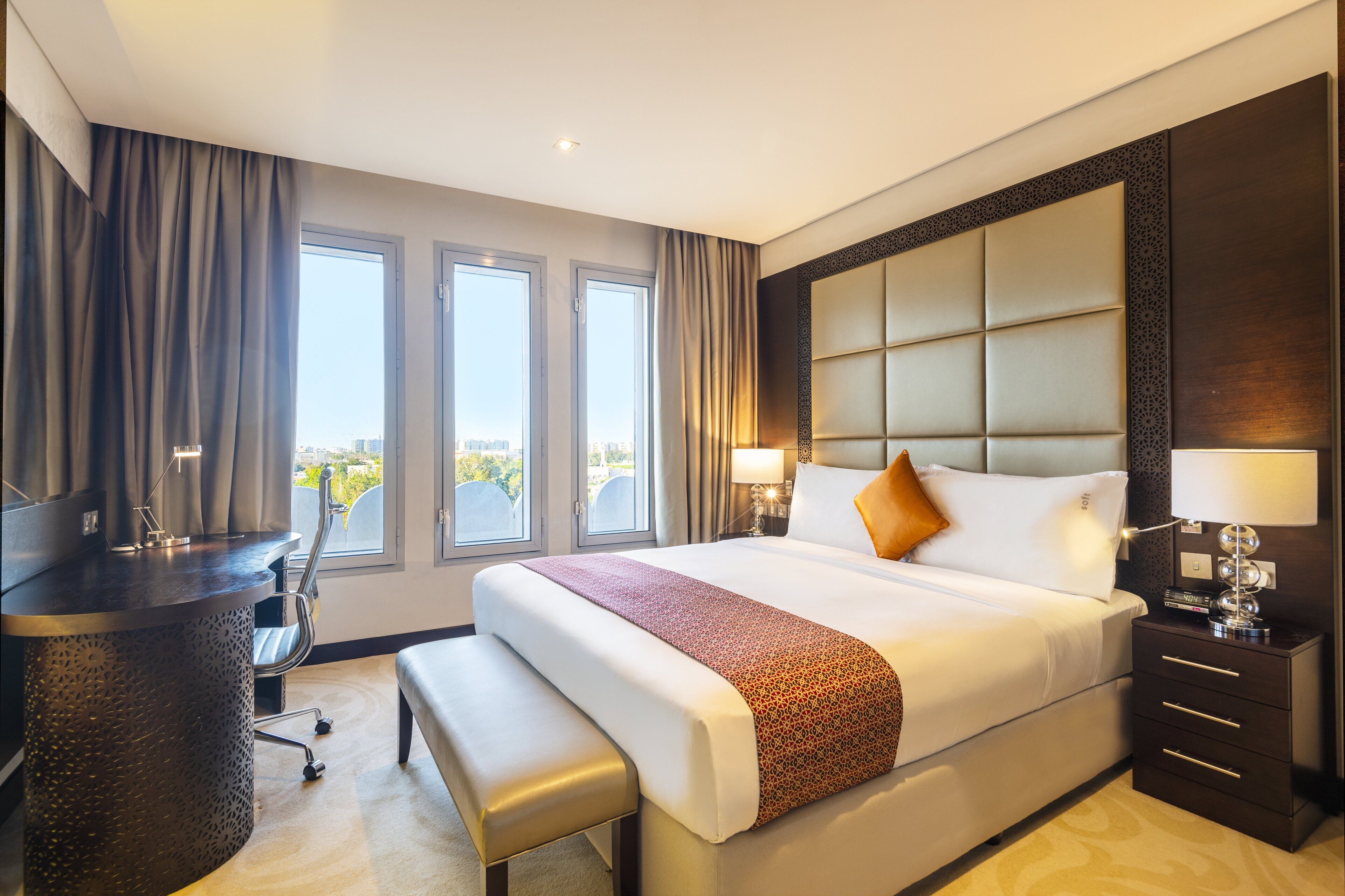 Premium bedding, minibar, in-room safe, desk