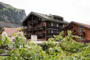 Experience the beauty of the mountains from your balcony with stunning views of the surrounding landscape.