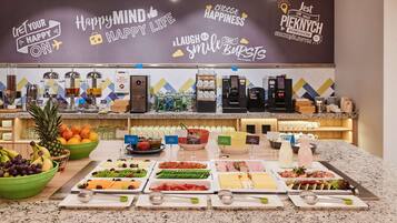 Free daily buffet breakfast