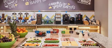 Free daily buffet breakfast