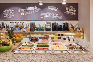 Free daily buffet breakfast