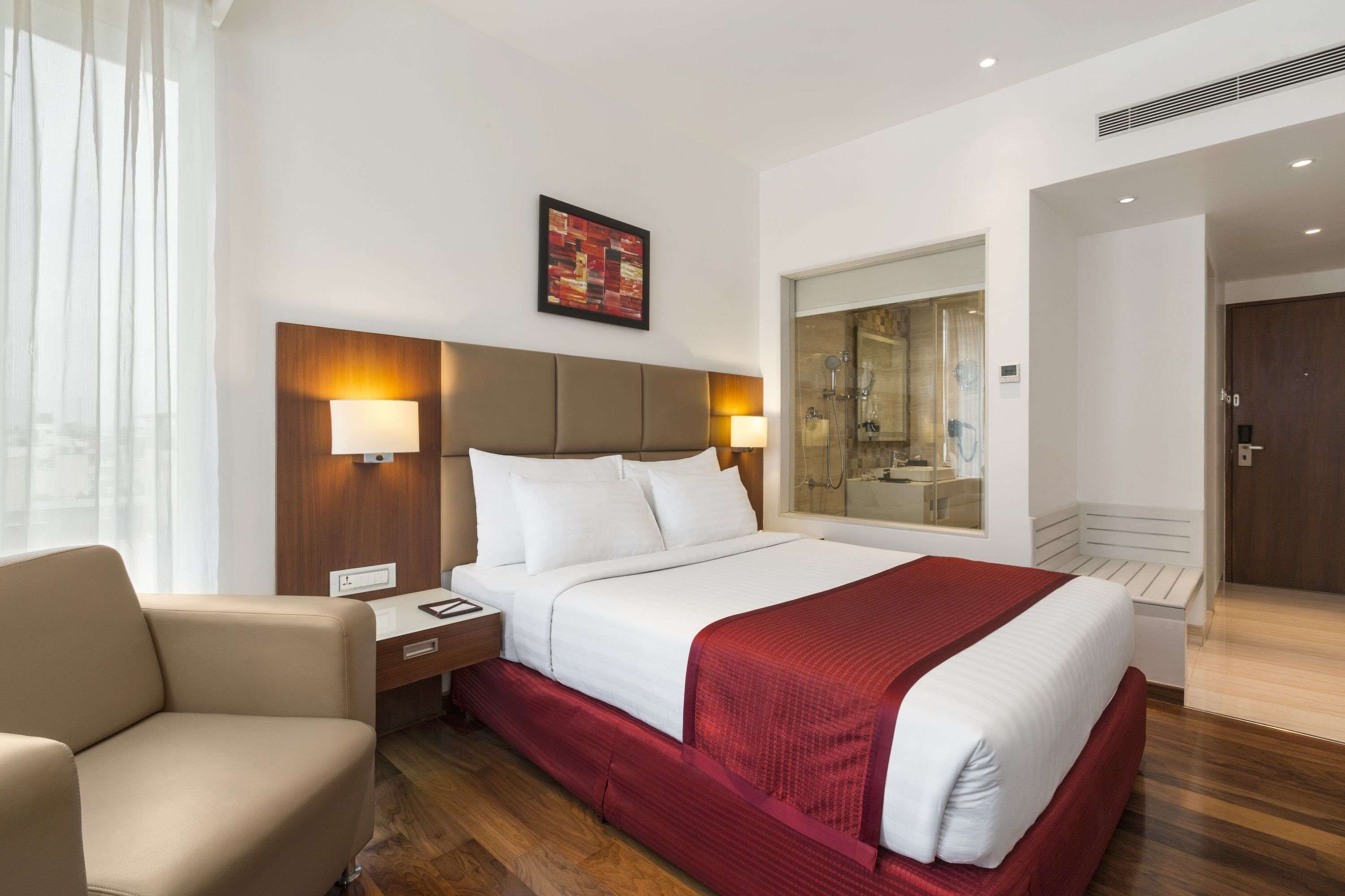 premium bedding, memory-foam beds, minibar, in-room safe