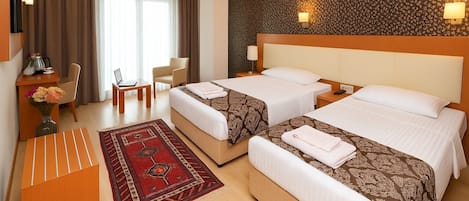 Premium bedding, minibar, in-room safe, desk