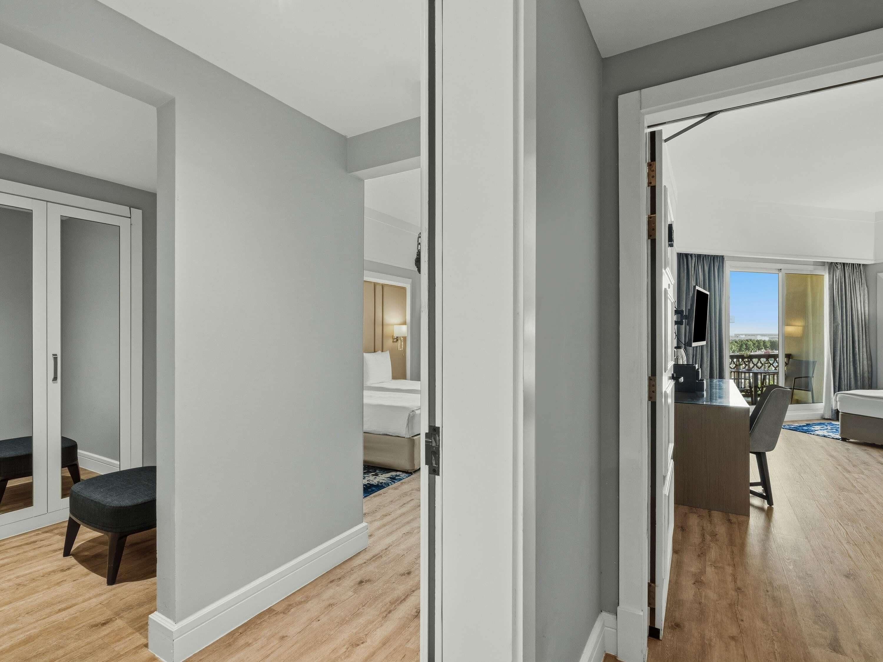 Suite Familiale, 2 lits doubles, chambres communicantes, vue jardin