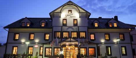 Front of property – evening/night