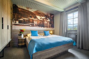 In-room safe, desk, blackout curtains, free cots/infant beds