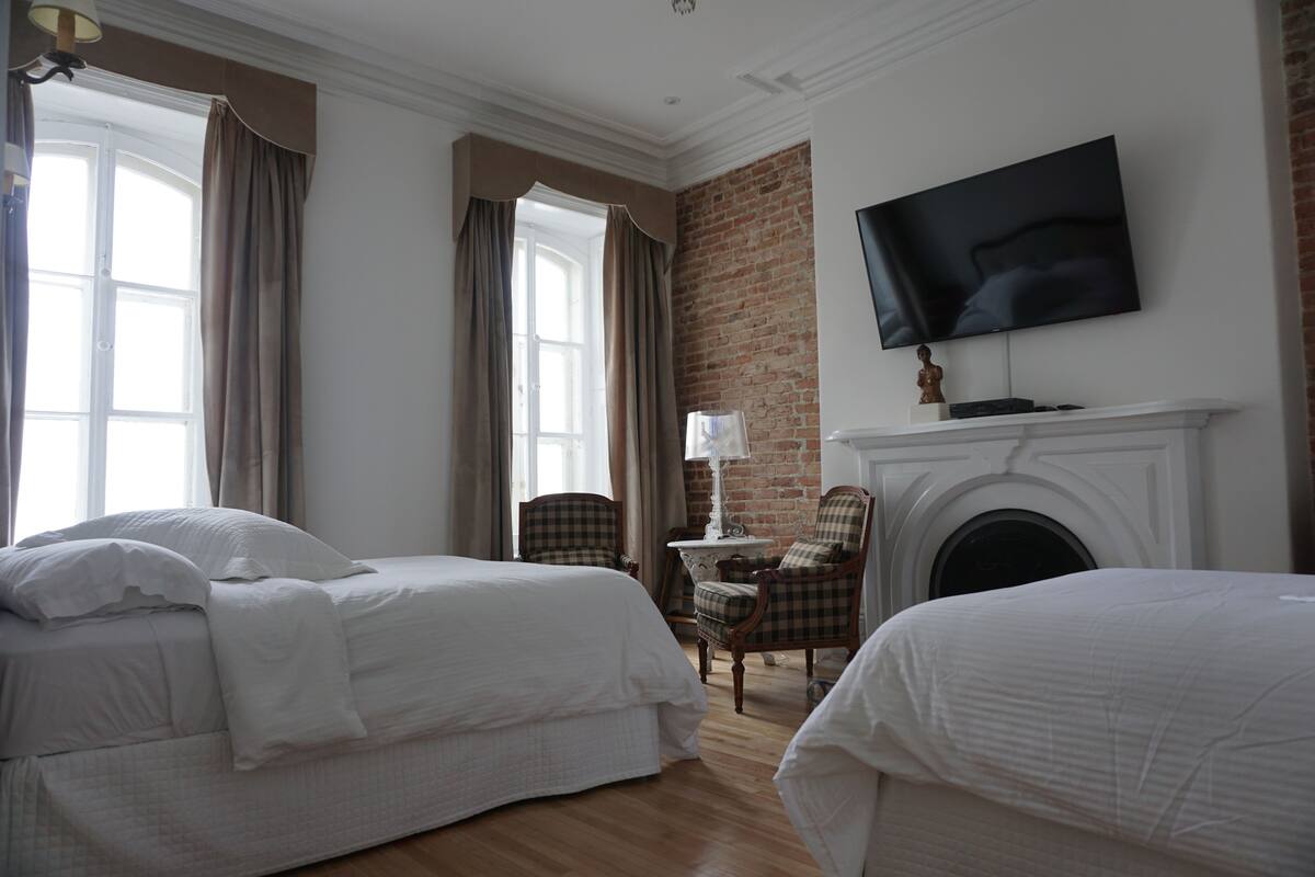 Standard Room, 2 Double Beds | Premium bedding, desk, blackout drapes, iron/ironing board (on request)