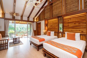 River View Deluxe | Premium bedding, in-room safe, desk, blackout curtains - Home Phutoey River Kwai Hotspring & Nature Resort (Sai Yok)