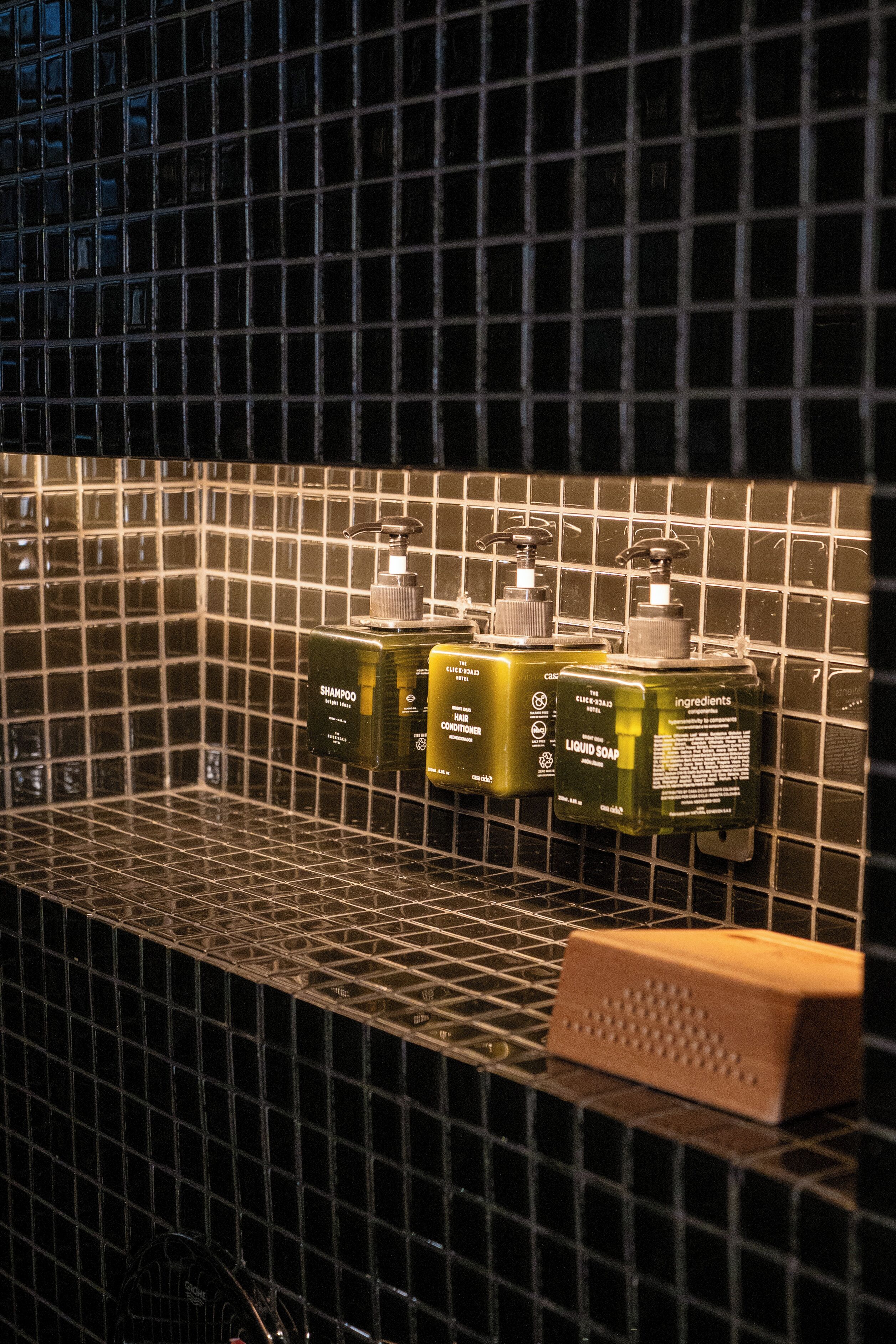 deluxe room (xs) | bathroom | shower, hair dryer, towels