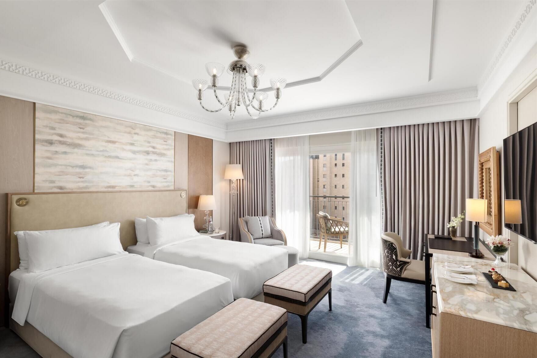 Premium bedding, memory-foam beds, minibar, in-room safe