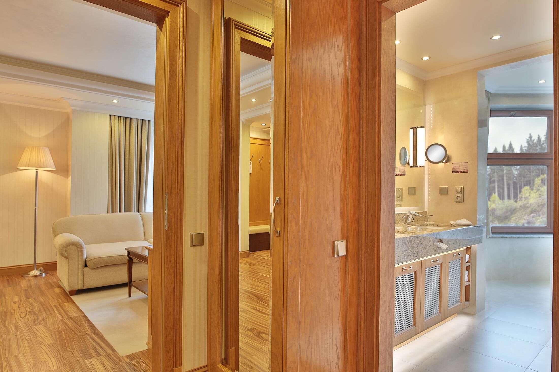 deluxe suite, balcony, river view | 2 bedrooms, pillow-top beds, minibar, in-room safe