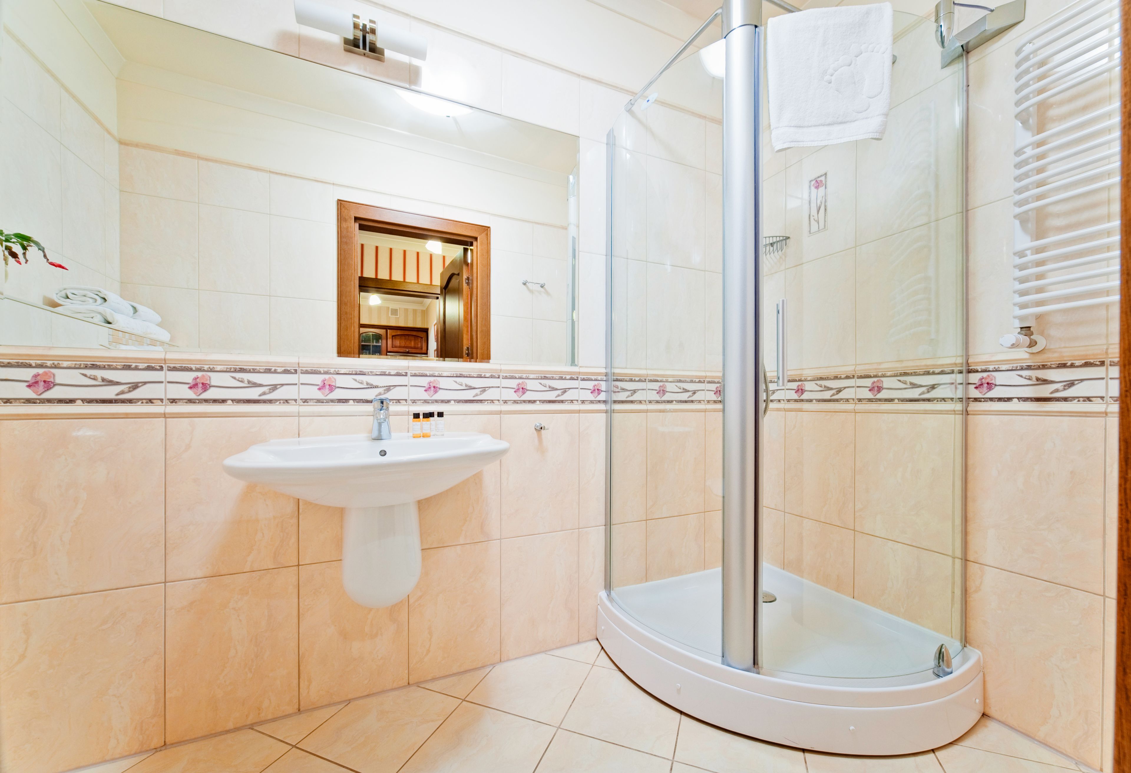 triple room | bathroom | shower, free toiletries, hair dryer, towels