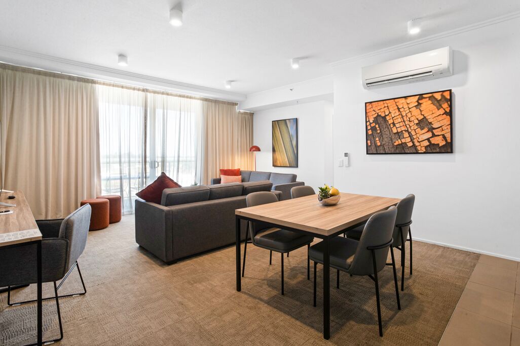 Appartement exécutif, 2 chambres | Literie de qualité, coffre-fort, bureau