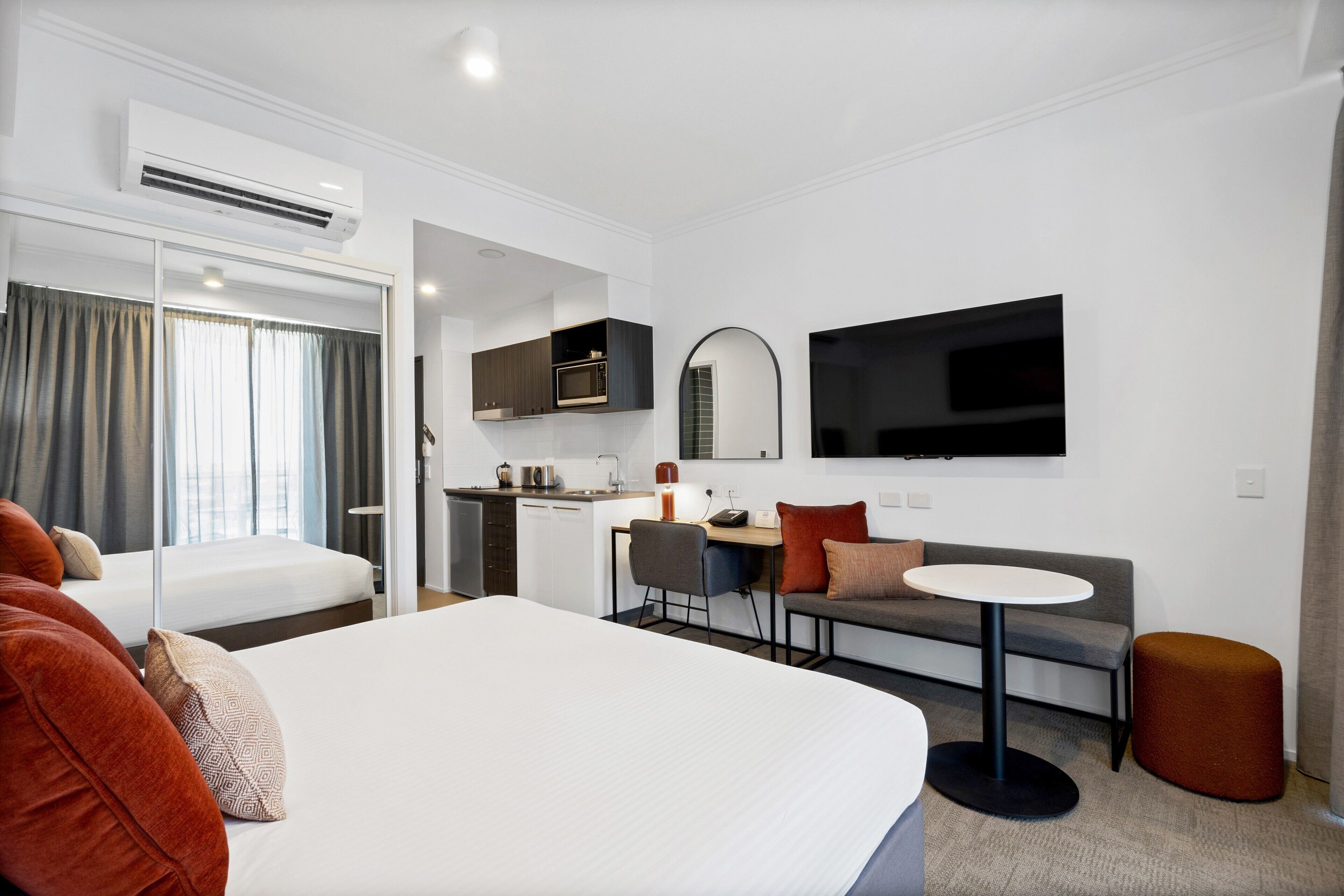 studio | private kitchenette | fridge, microwave, stovetop, coffee/tea maker