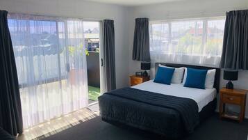 1 bedroom, blackout curtains, iron/ironing board, free cots/infant beds