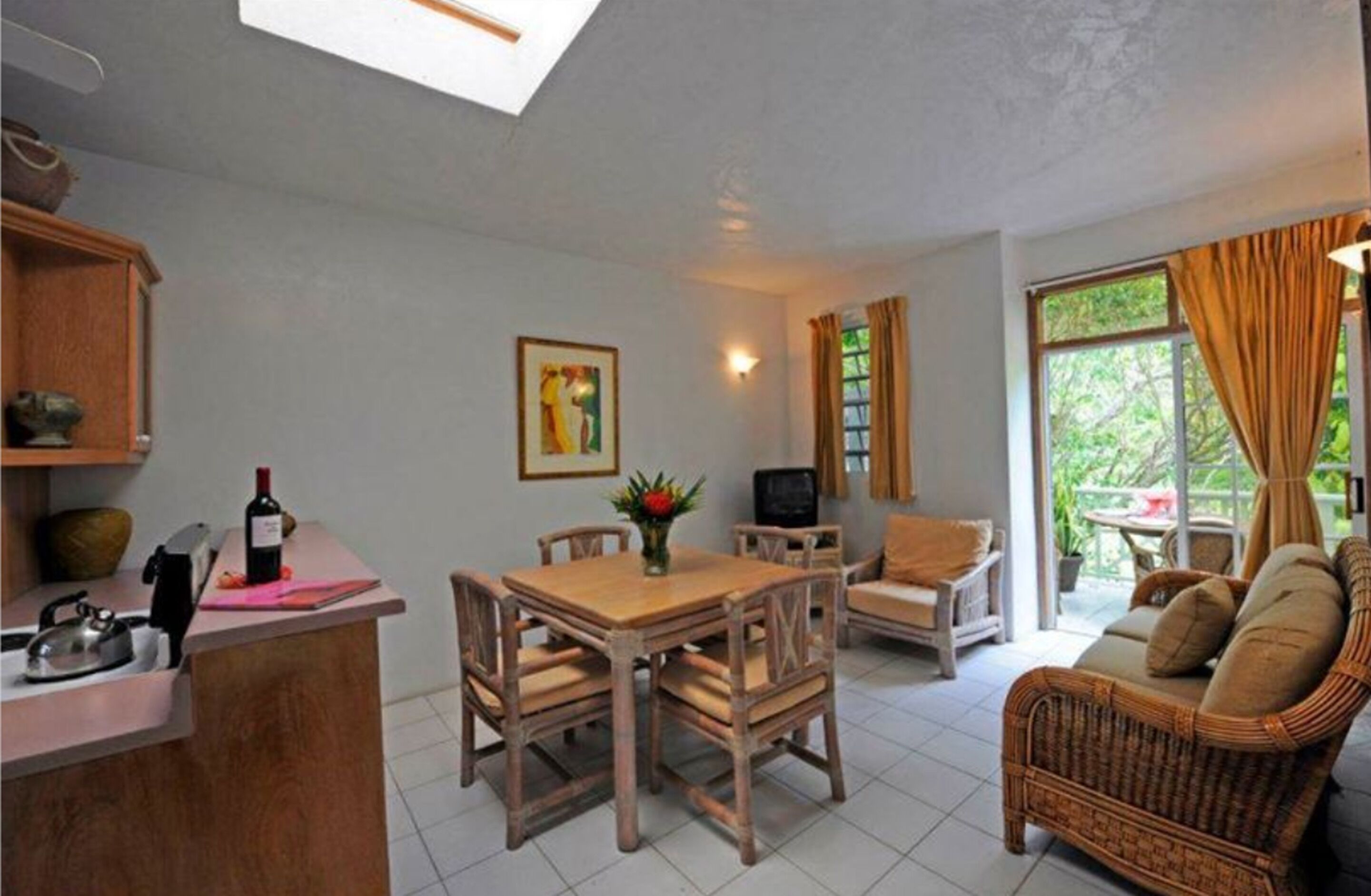 villa, 2 bedrooms | living area | tv