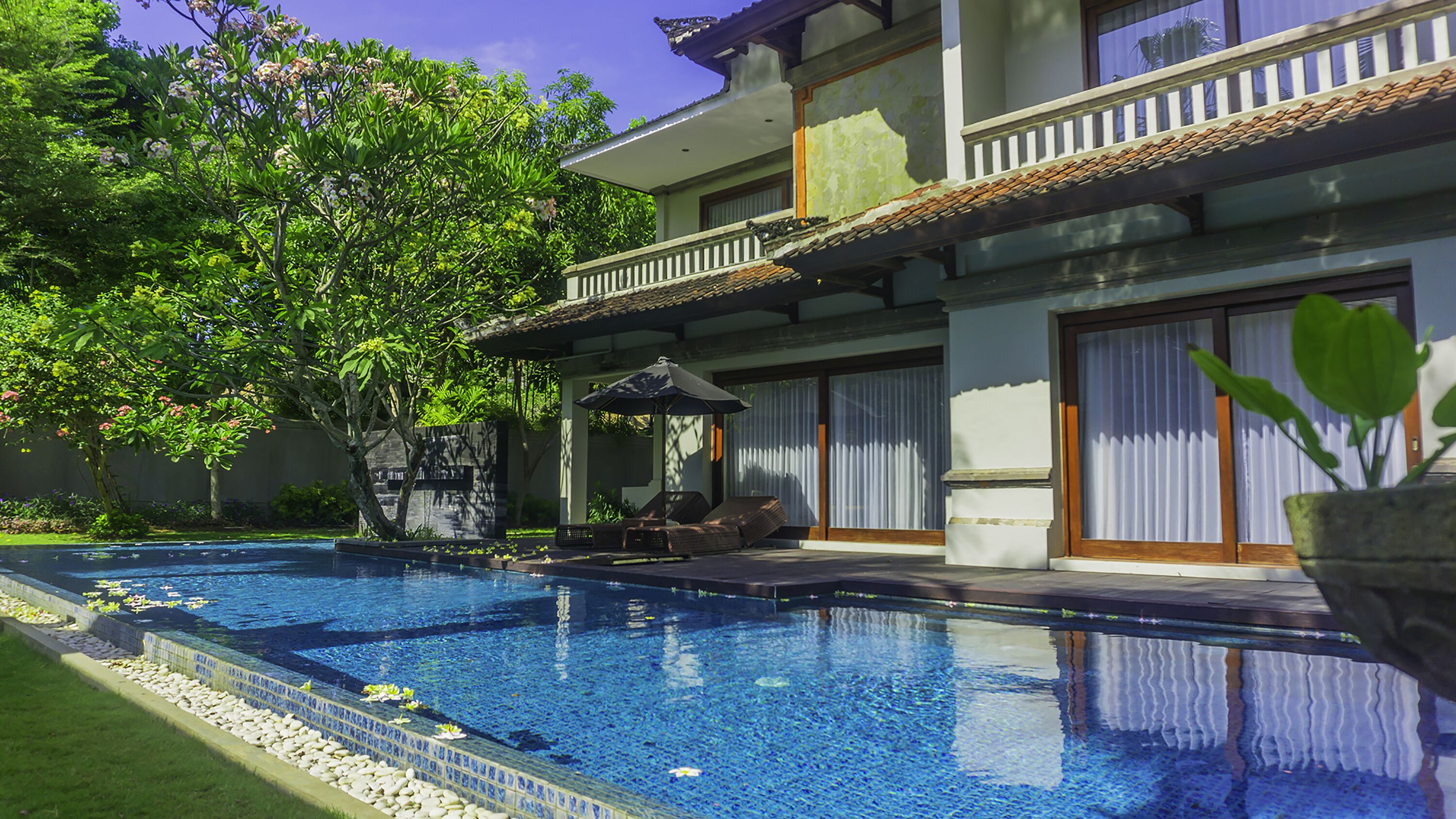 villa, 4 bedrooms, private pool | garden view