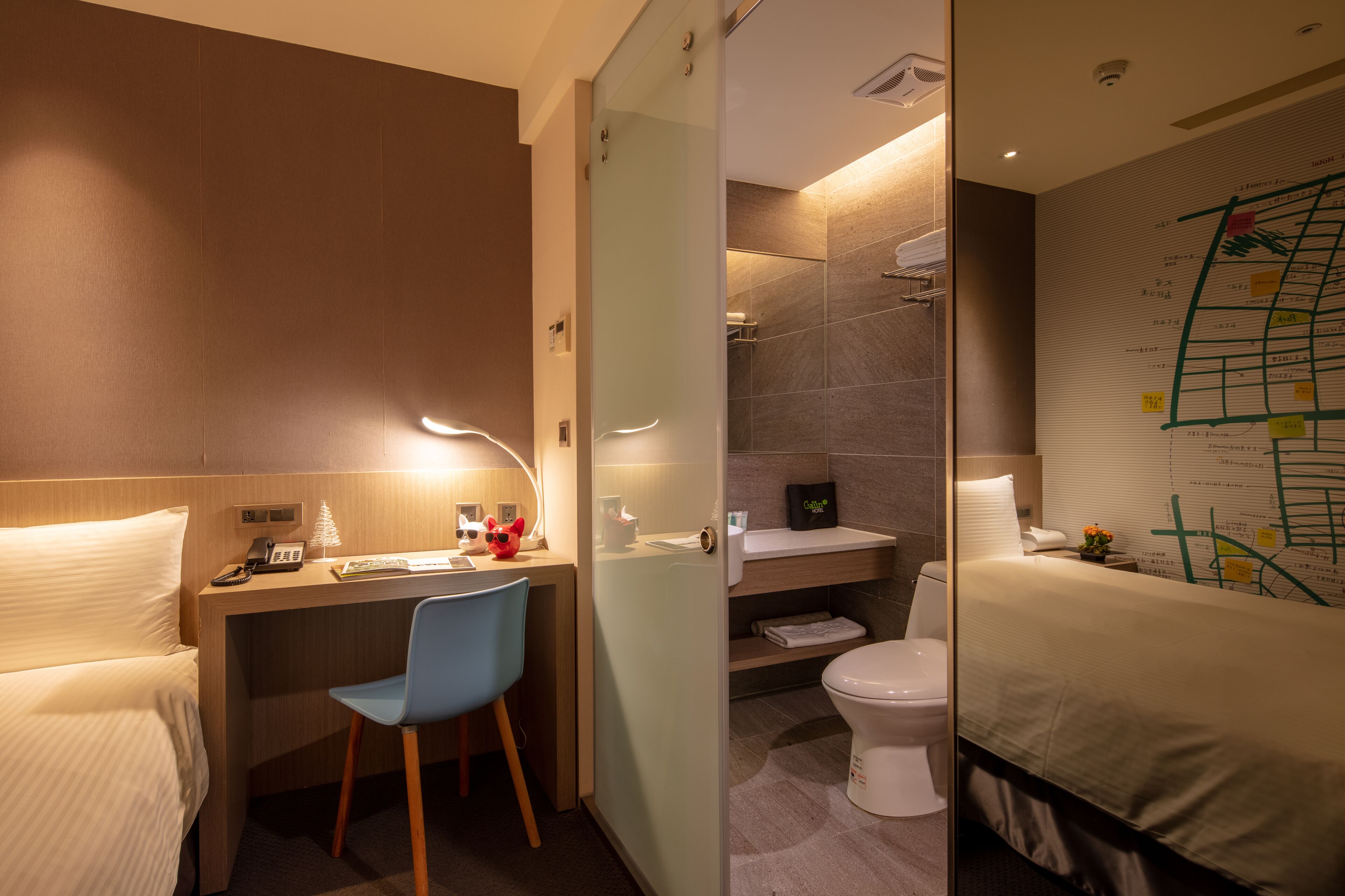 soundproofing, iron/ironing board, free wifi, bed sheets