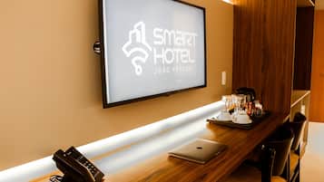 Minibar, in-room safe, desk, laptop workspace