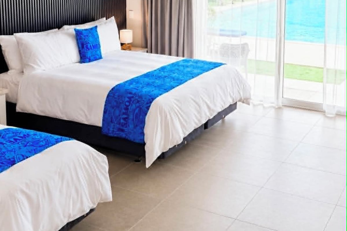 Poolside Hotel Room | In-room safe, iron/ironing board (on request), bed sheets
