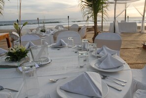 Outdoor wedding area