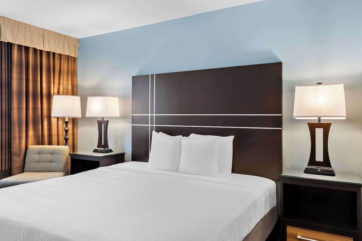 standard room, 1 king bed, accessible, bathtub | premium bedding, pillow-top beds, desk, iron/ironing board