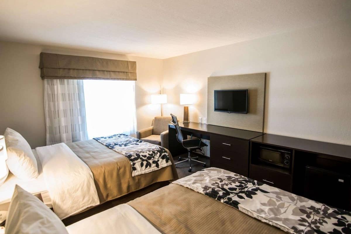 standard room, 2 queen beds, non smoking | desk, free wifi, bed sheets