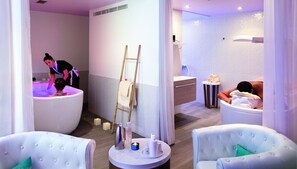 Couples treatment room(s), body treatments, aromatherapy, body wraps
