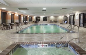 An indoor swimming pool with lounge chairs and a no diving sign. - Holiday Inn Express Hotel & Suites Morgan City Tiger Island by IHG (Morgan City)