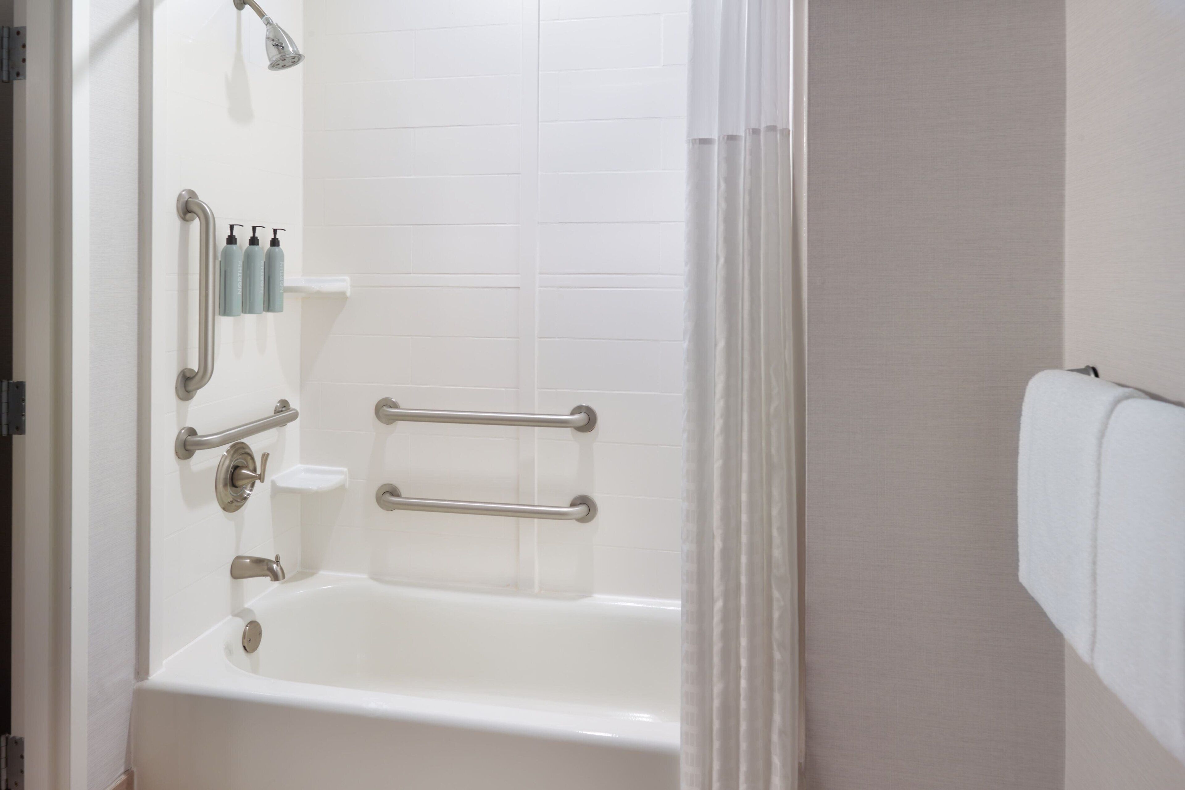 free toiletries, hair dryer, towels, soap