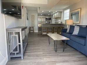 Family Apartment, Multiple Beds, Kitchen | Living area | TV - Blue Water Inn (Ocean City)