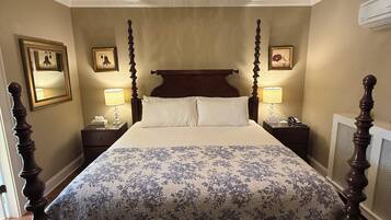 1 bedroom, premium bedding, laptop workspace, iron/ironing board