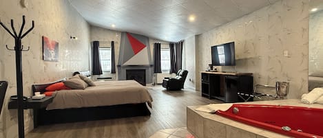 Honeymoon-Suite, 1Â King-Bett und Schlafsofa, Kamin (Double Jacuzzi) | Badezimmer