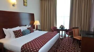 Minibar, in-room safe, desk, blackout curtains