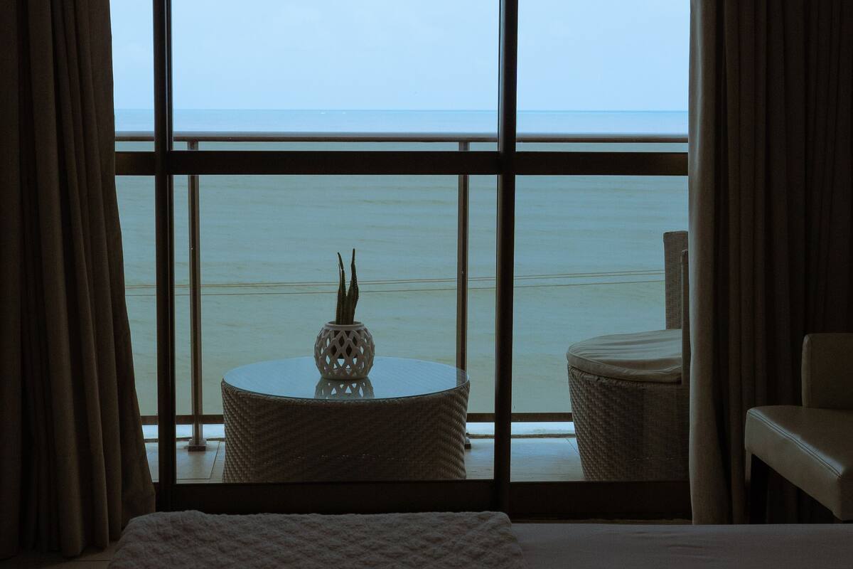 double room, balcony, beach view | 1 bedroom, minibar, in-room safe, desk