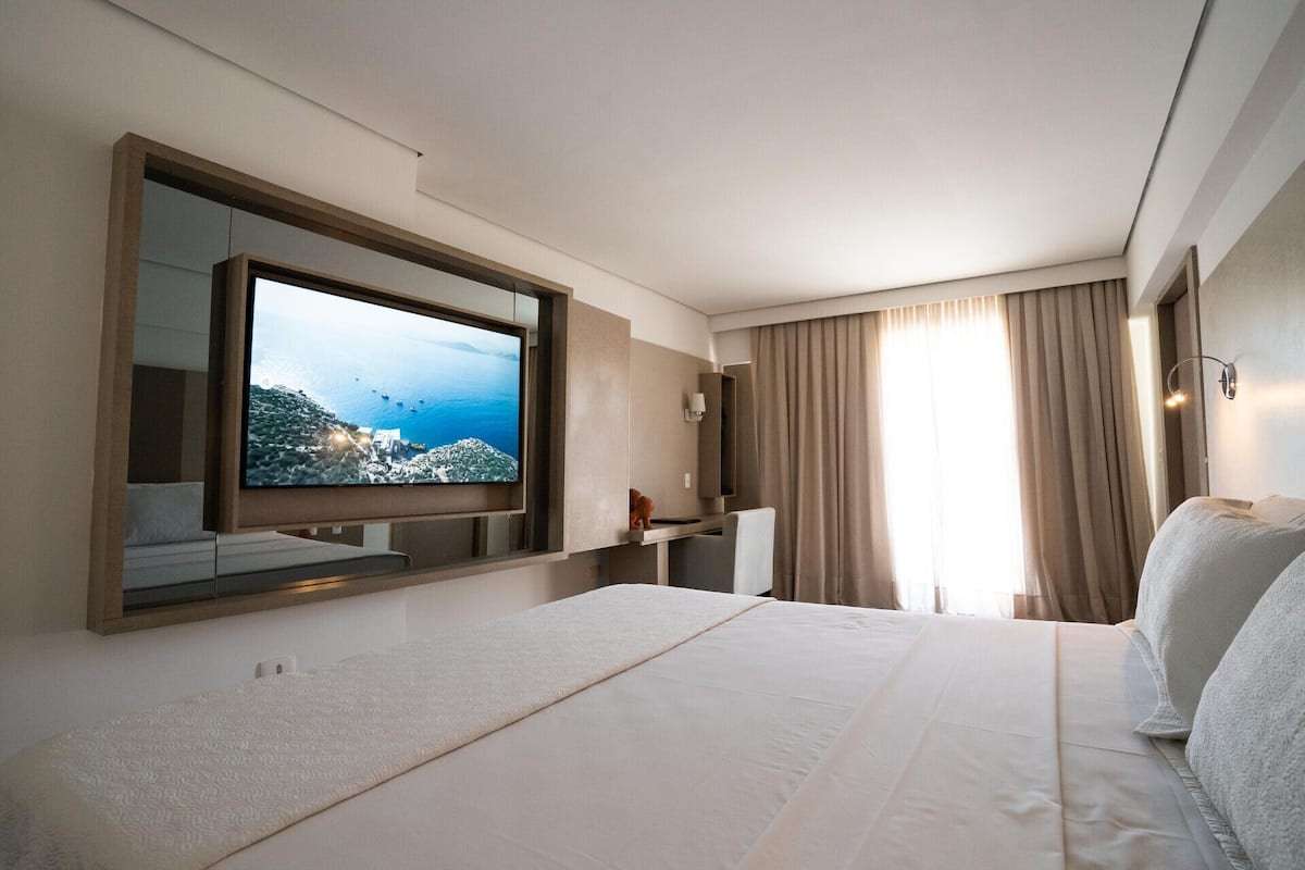 1 slaapkamer, een minibar, een kluis op de kamer, een bureau